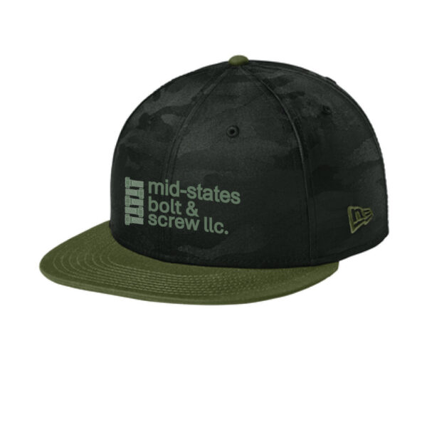 New Era Camo Flat Bill Snapback Cap